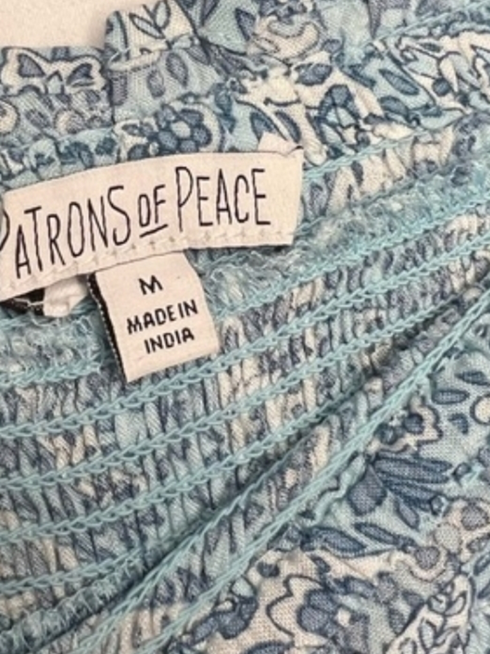 Patrons of Peace Light Blue Floral Paisley Wide-Leg Palazzo Pants - Picture 3 of 11